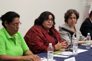 Nora Gallegos (centro), directora de la Red de Coaliciones Comunitarias de México. Foto: Notimex