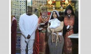 Las imágenes de la ceremonia realizada en Jerusalén fueron publicadas por Kardashian en su Instagram. Foto: Instagram