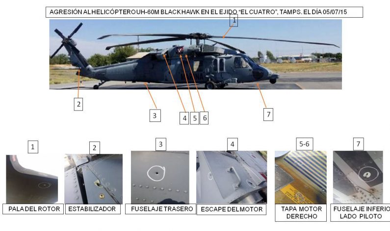 Atacan helicóptero militar en México, mueren seis personas