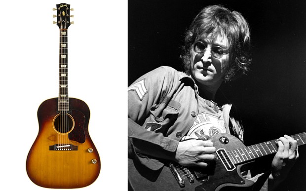 Subastan guitarra de John Lennon