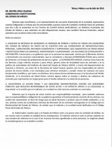 Manifiesto firmado por Eugenio Derbez en contra del maltrato animal