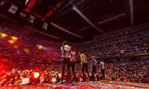 Jos, Alan, Alonso, Bryan y Freddy , abarrotaron la Arena Ciudad de México con 18 mil fans. Foto Cortesía